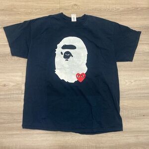 Gildan Black T-Shirt with White Brand Tag
